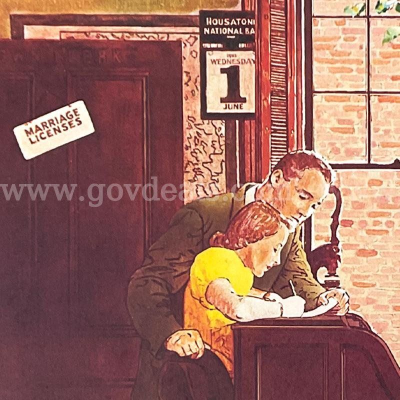Norman Rockwell (1894-1978), "Marriage License" Limited Edition Fine Art