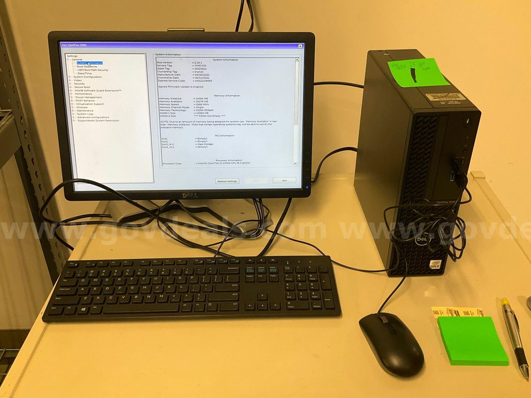 Dell OptiPlex 3080 SFF Desktop | Intel i5-10500 3.1GHz | 16GB RAM | 256GB SSD No OS Monitor not included