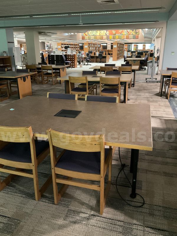 #3 Premium Library Study Tables & Jasper Chairs Set (Disassembled)