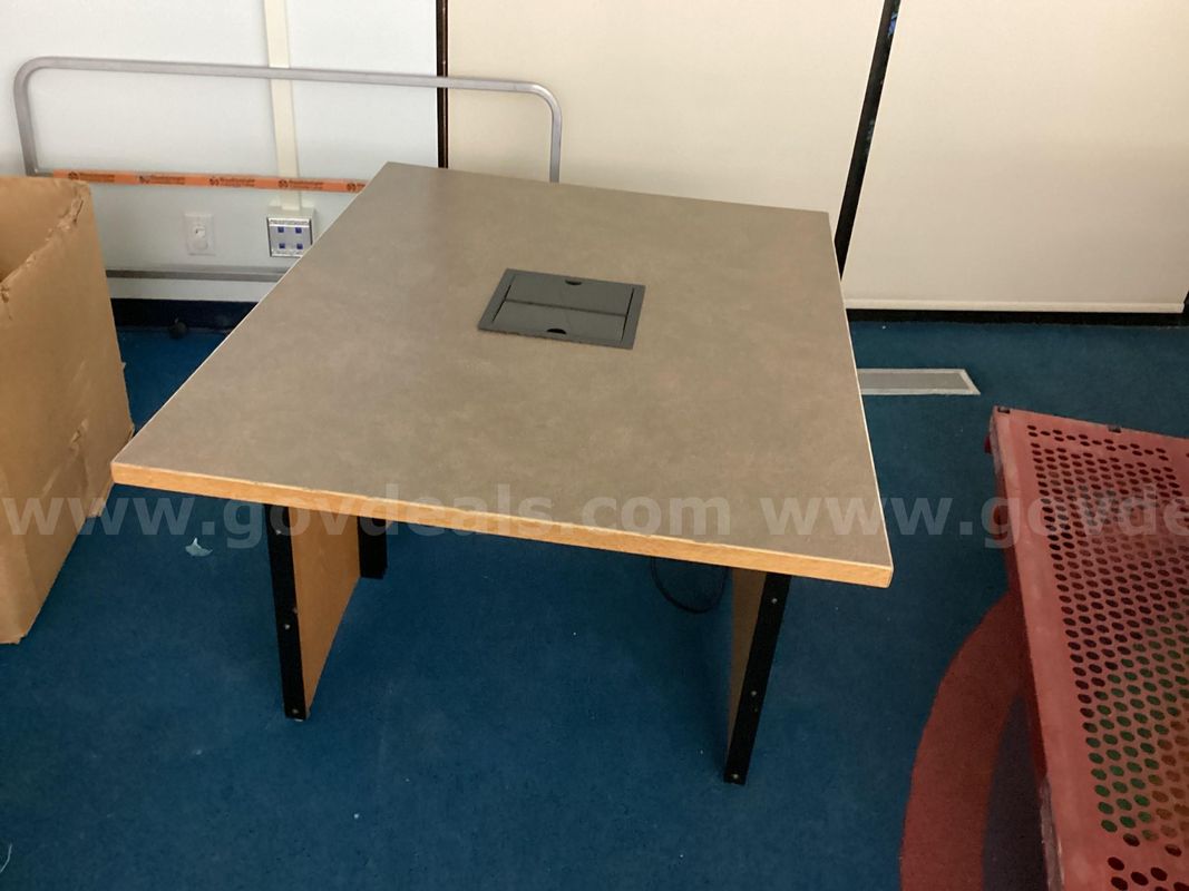 Compact Multimedia Table with Built-In Power Hub & 3 Matching Jasper Upholstered Chairs Set
