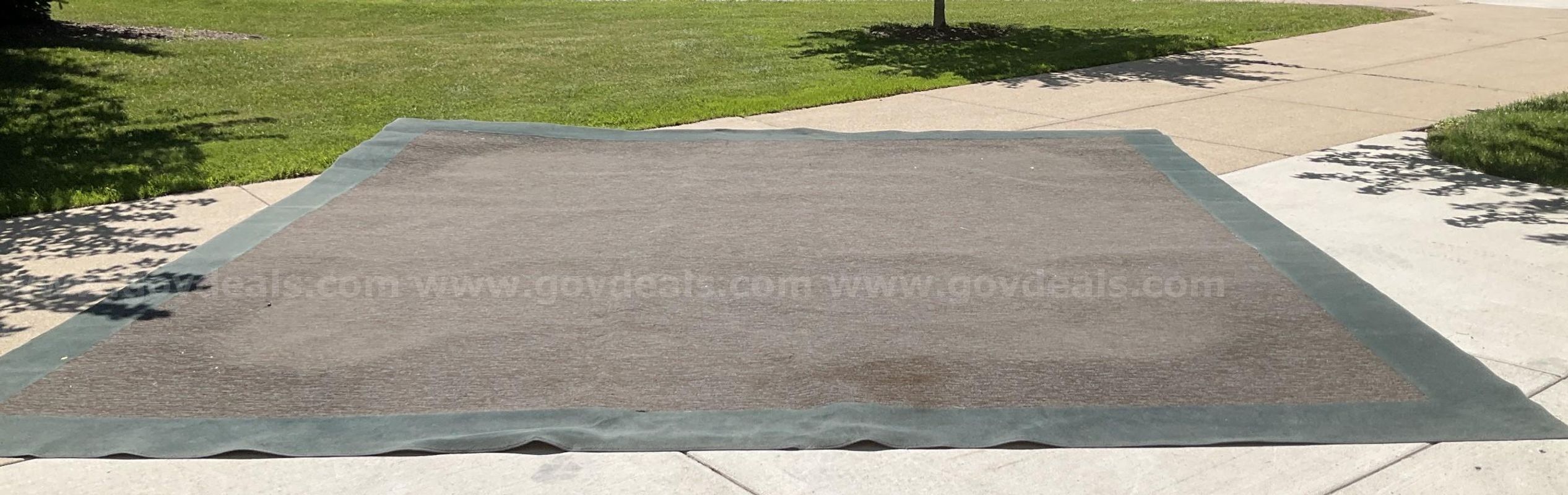Heavy-Duty Large Textured Area Rug – High-Traffic Office or Home Use 36'x36' small 3"tear shown in picture