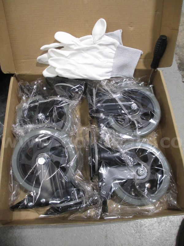 New 5-Inch Polyurethane Caster Wheels Set – Heavy Duty, No Noise