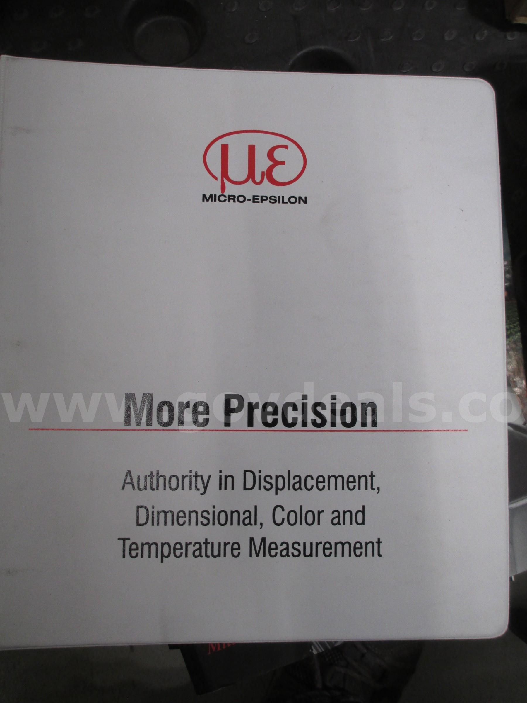 Micro-Epsilon "More Precision" Industrial Measurement Reference Binder / Product Catalog