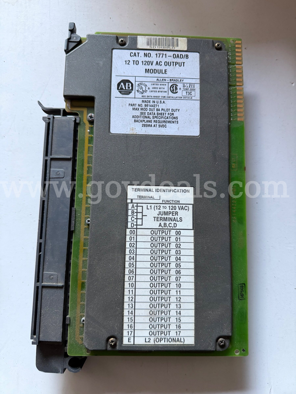 Allen-Bradley Ab 12 To 120v Ac Output Module Cat.No. 1771-Oad/B Part No96144271*Will Ship*