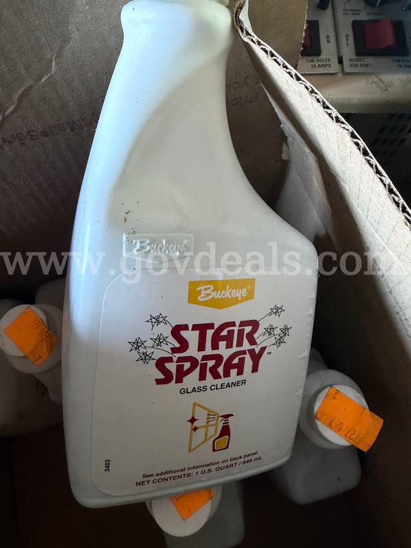 LOT OF 7 Buckeye® Star Spray™ Concentrated Glass Cleaner 1U.S.QUART/946 ml /PER BOTTLE