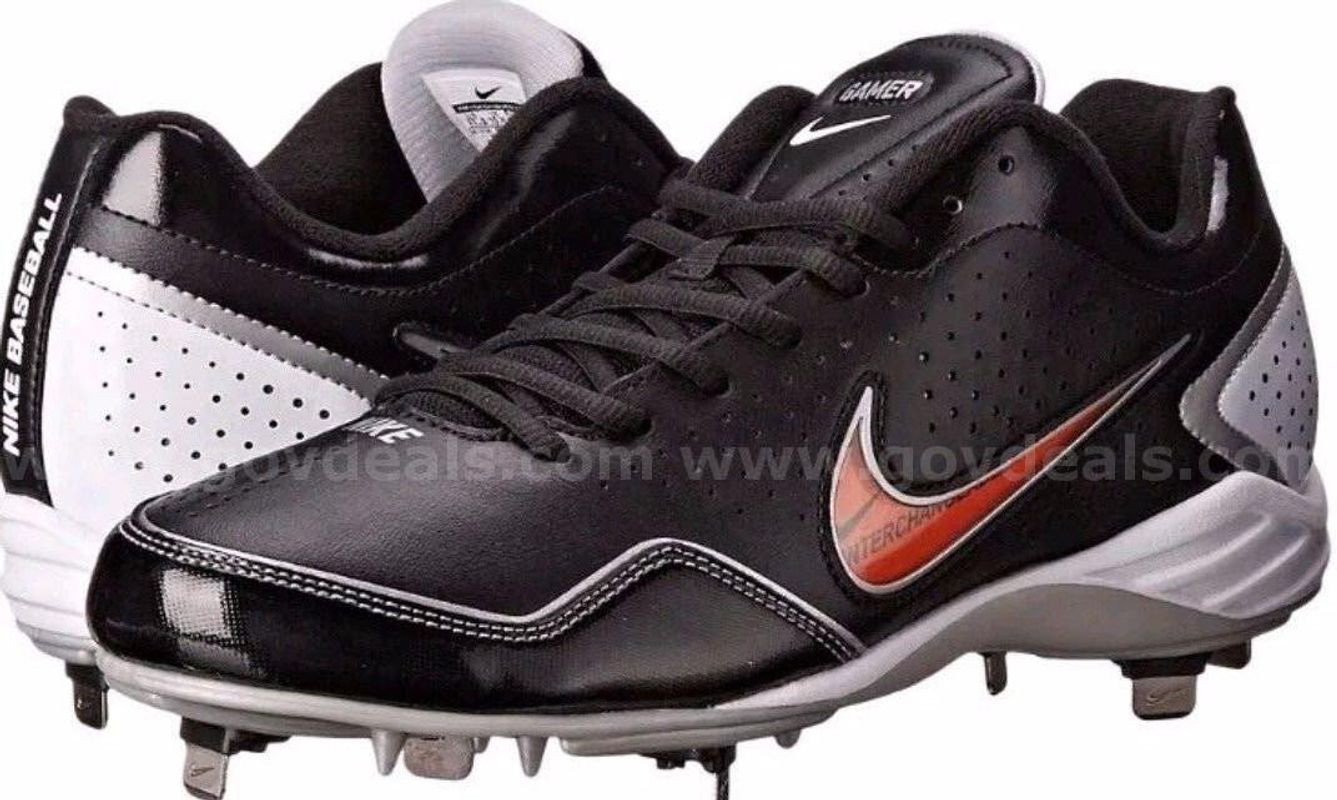 Nike Gamer Conversion Baseball Cleats, #469728-011,Blk/White,Metal SIZE 14 NEW *WILL SHIP*