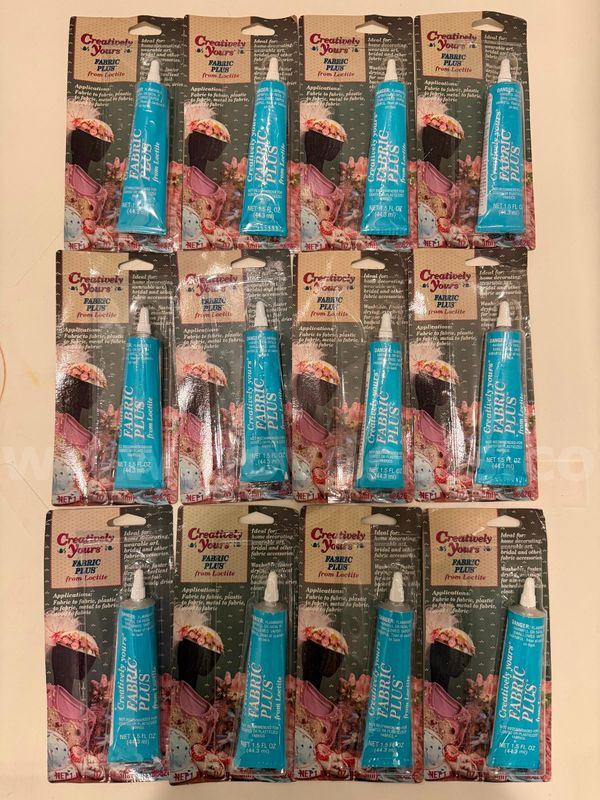Lot of 12 LOCTITE GLUE Fabric Plus Creatively Yours FROM LOCTITE 1.5 fl.oz 44.3ml MADE IN USA,NEW *WILL SHIP*