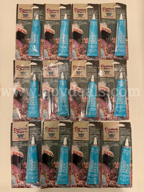 Lot of 12 LOCTITE GLUE Fabric Plus Creatively Yours FROM LOCTITE 1.5 fl.oz 44.3ml MADE IN USA,NEW *WILL SHIP*