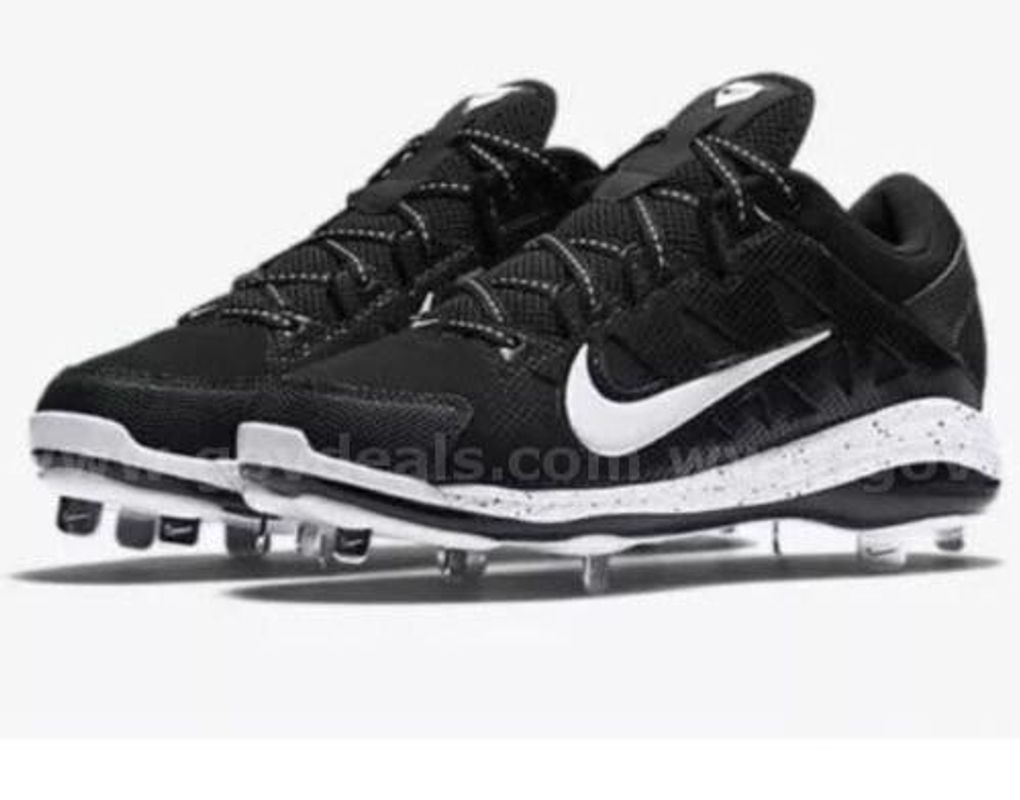 RARE/Nike Air Hyperdiamond Pro..Black/ White 684693-010 Softball Cleats..Size:13 NEW*WILL SHIP*