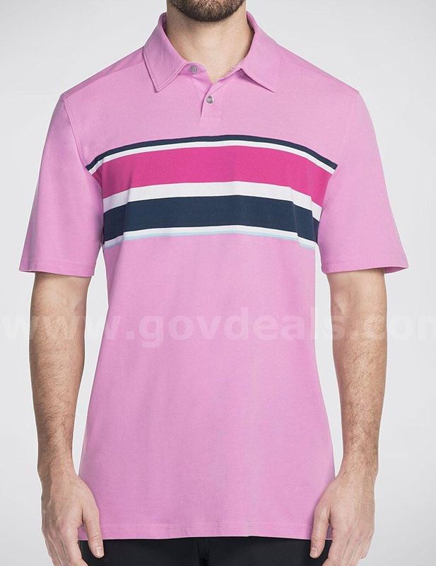 Skechers GO GOLF Fade Engineered Stripe Polo STYLE #MTO7 Lavender Large NWT *WILL SHIP*