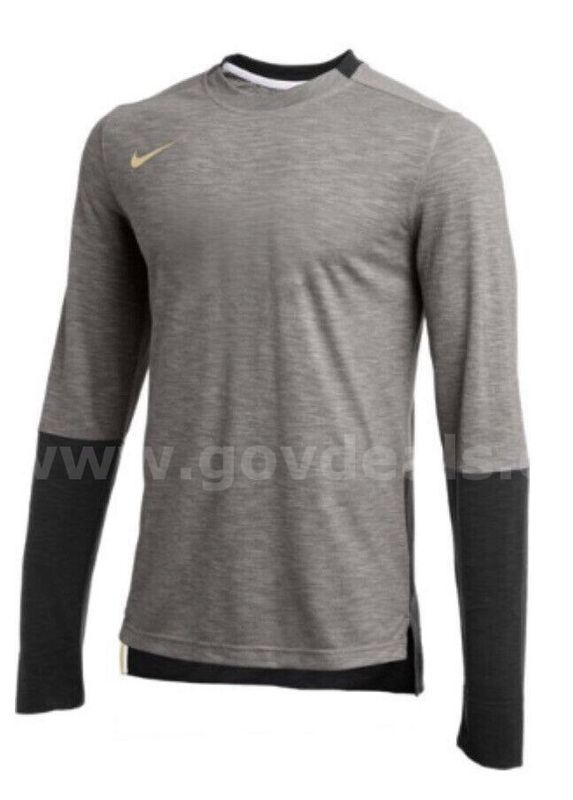 RARE/NIKE Training FOOTBALL T-SHIRT LONG SLEEVE STYLE #CI4546-026 Grey/Dark Grey SIZE SMALL NWT *WILL SHIP*