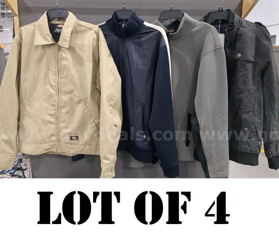 Lot of 4 - Men's Full Zip Jackets and Sweaters Assorted - Dickies / Wantdo / Etc.