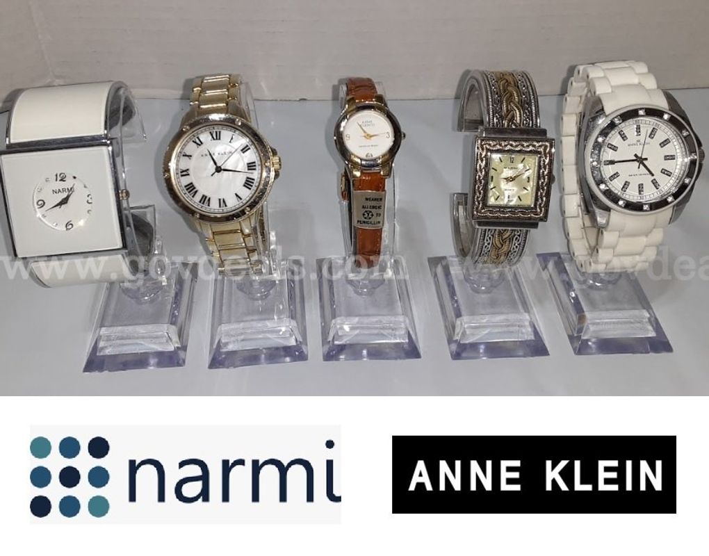 Lot of 5 - Anne Klein & NARMI Women's Watch Analog Dial Quartz Wristwatches