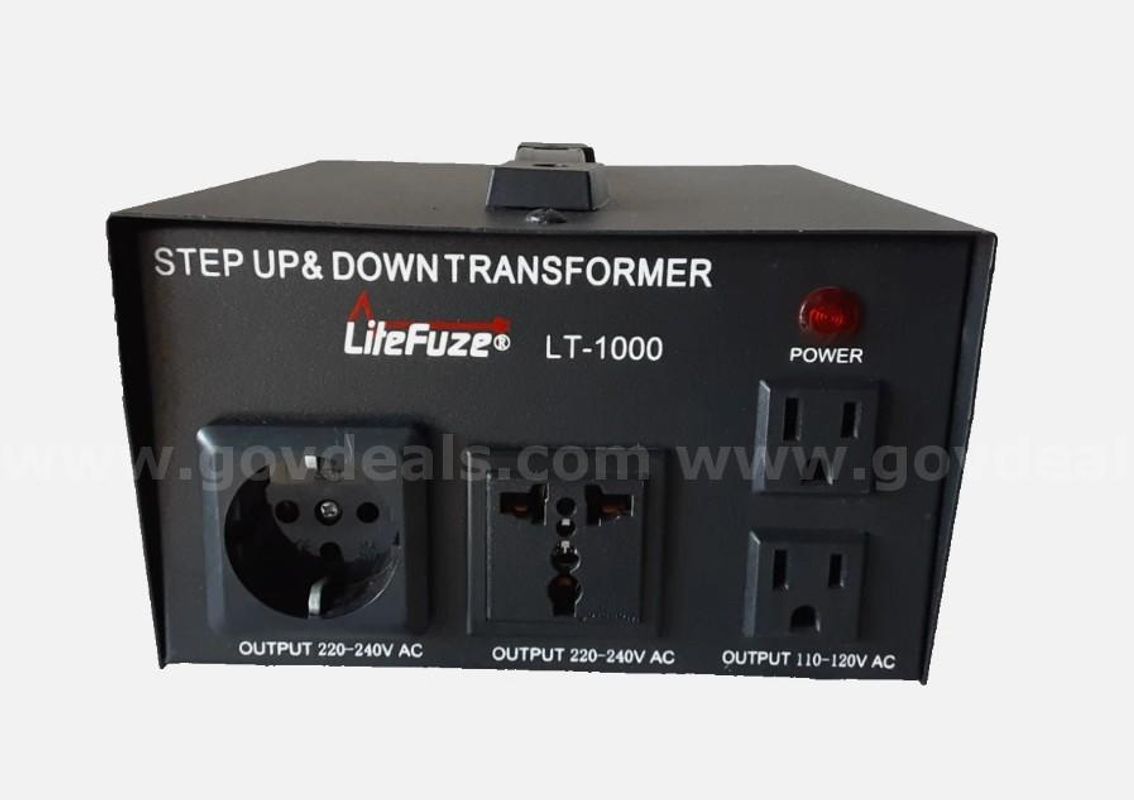 LiteFuze LT-1000 1000W Heavy Duty Step Up & Down Voltage Transformer