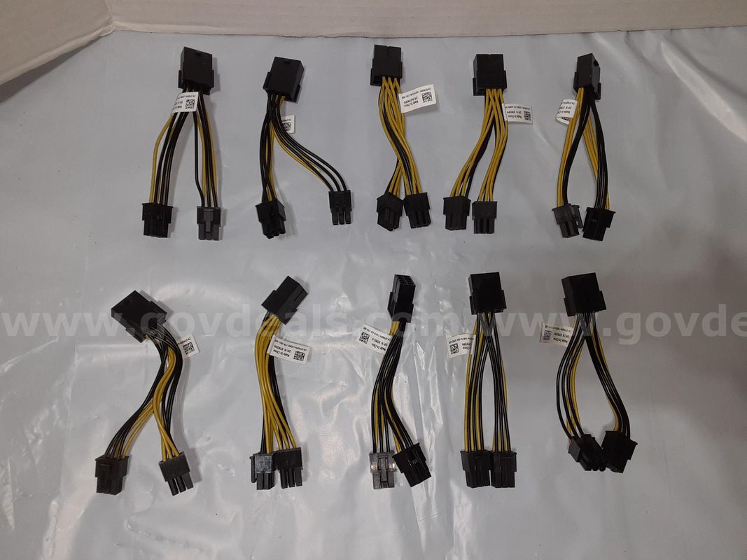 Lot of 10 - Dell 0TM5PH 8-Pin to 2x 6-Pin PCI Express GPU Power Cable