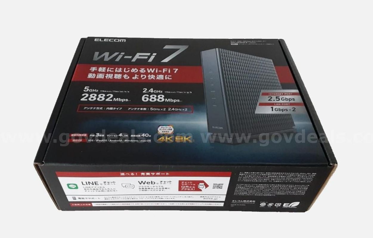 ELECOM WRC-BE36QS-B Wi-Fi 7 2.5/5GHz 2.5-Gbps IPoE Wireless Router