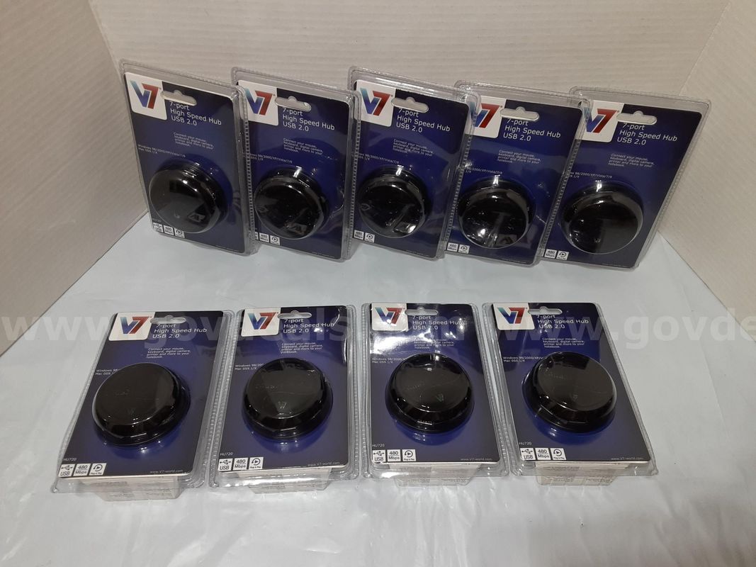 Lot of 9 - NEW V7 7-Port USB Hub HU720