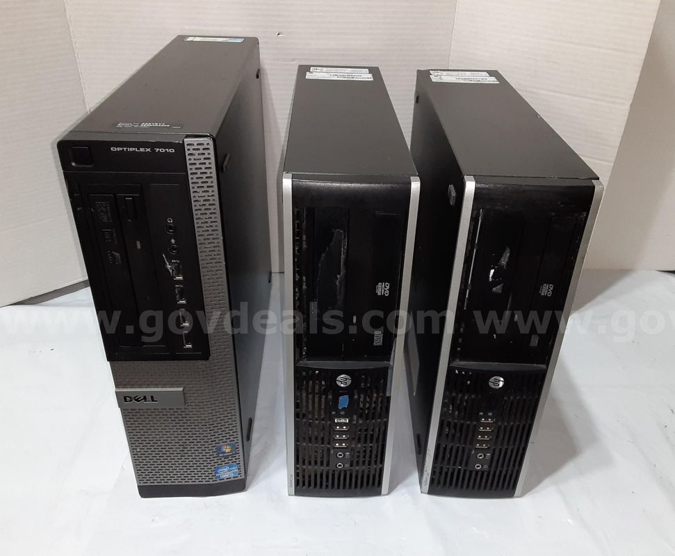Lot of 3 - HP and Dell Core i5 Mini Desktop Computer PC 4GB No HDD