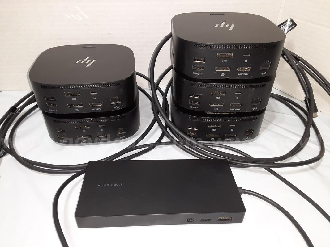 Lot of 6 - HP USB-C/A Universal Dock G2 & HP Elite USB-C Docking Station