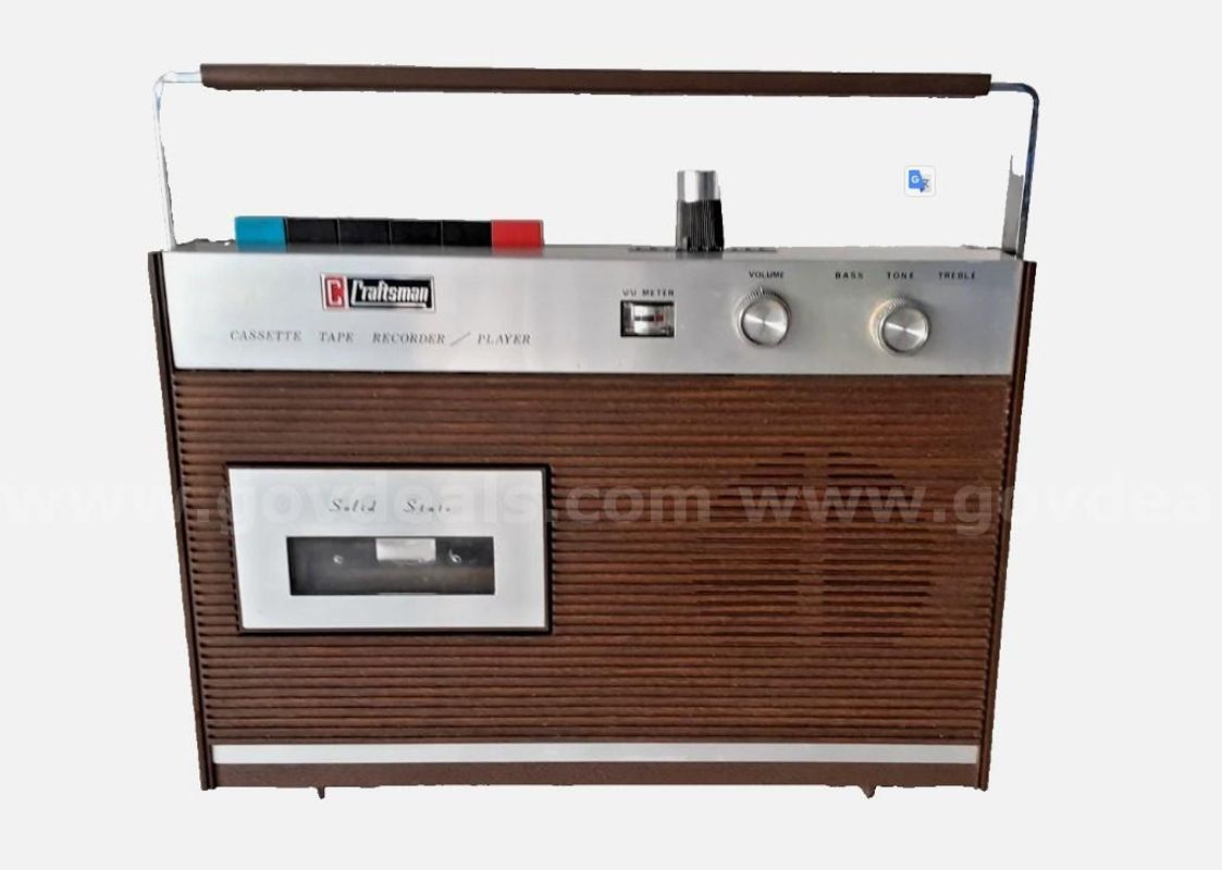 Vintage Craftsman 1000 Solid State Cassette Tape Recorder Player