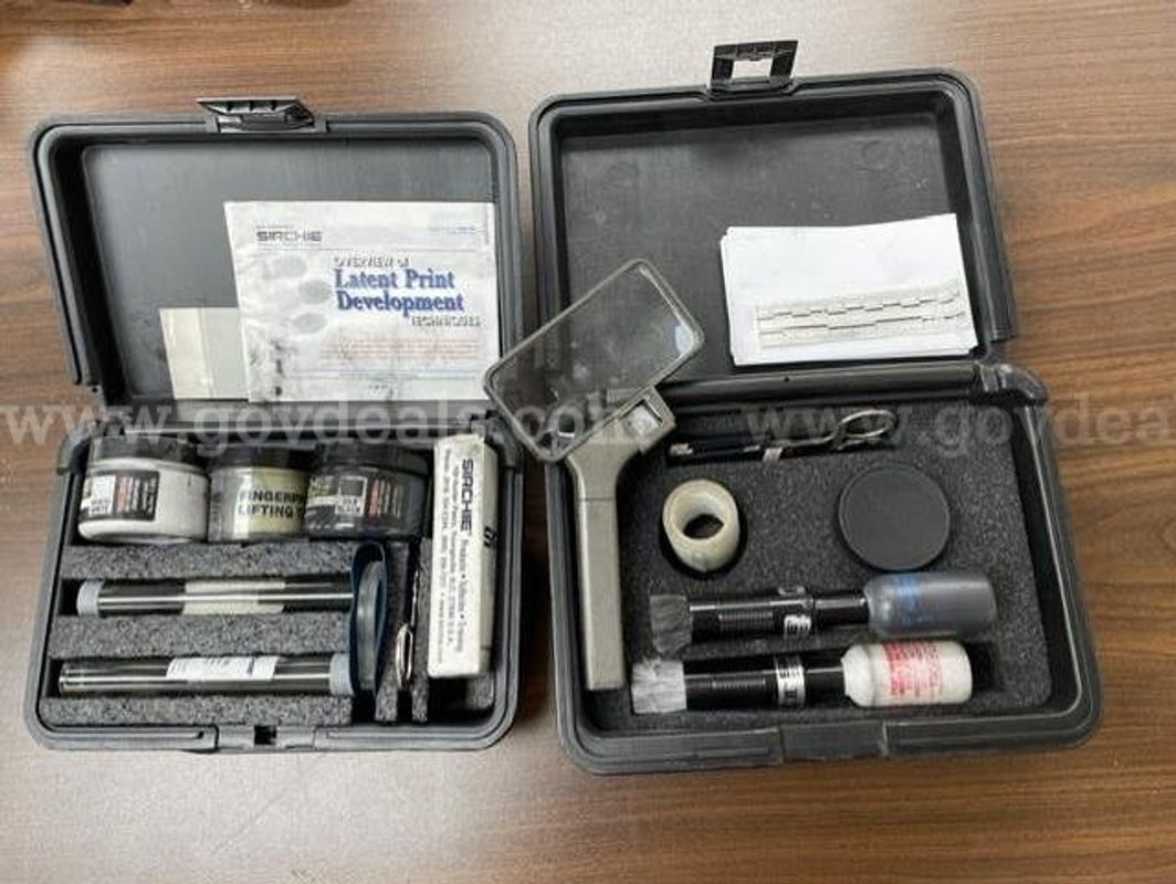 (2) used Sirchie fingerprint / latent print technician kits.