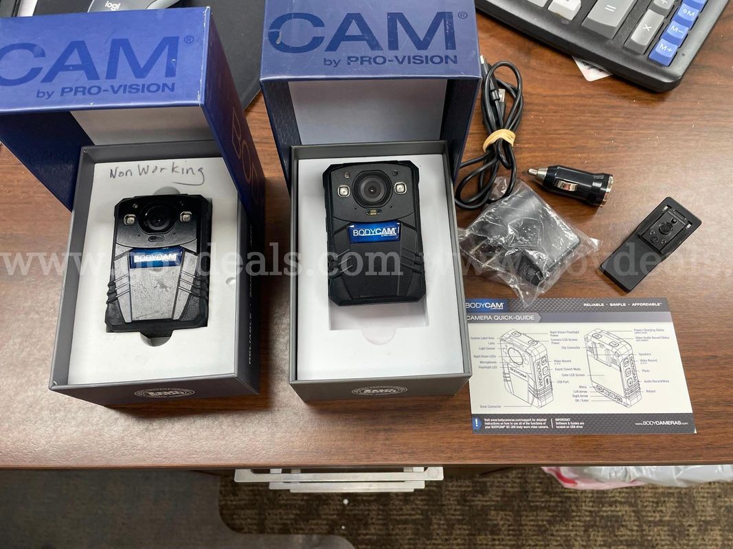 Body-Cam BC300 by Pro-Vision Lot includes two (2) Pro-Vision BODYCAM HD body cameras, each in its original box)