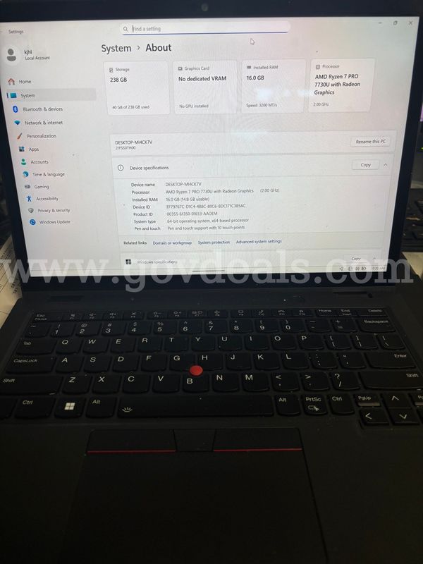 Lenovo L13 Gen 4 2 In 1 Laptop Ryzen 7 16gb 256gb Ssd Win 11 Pro