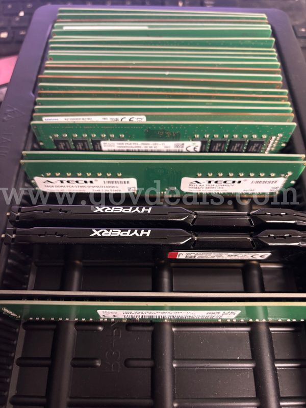 Lot of 26 ddr4 16gb desktop ram memory 22 2666, 2 3200, and 2 1700