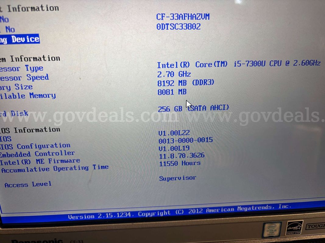 40 Cf-33 Panasonic Toughbooks