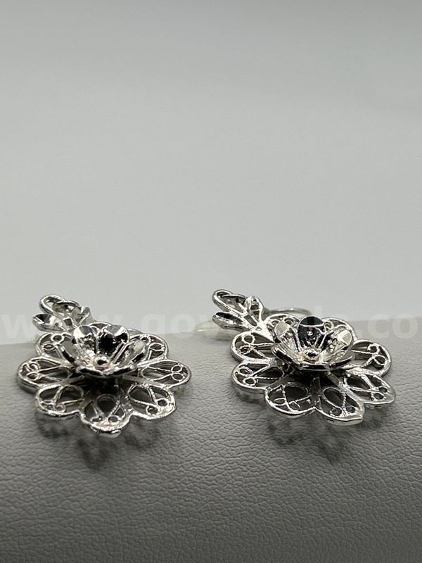 Rhodium Clad (Silver) Lili Earrings.