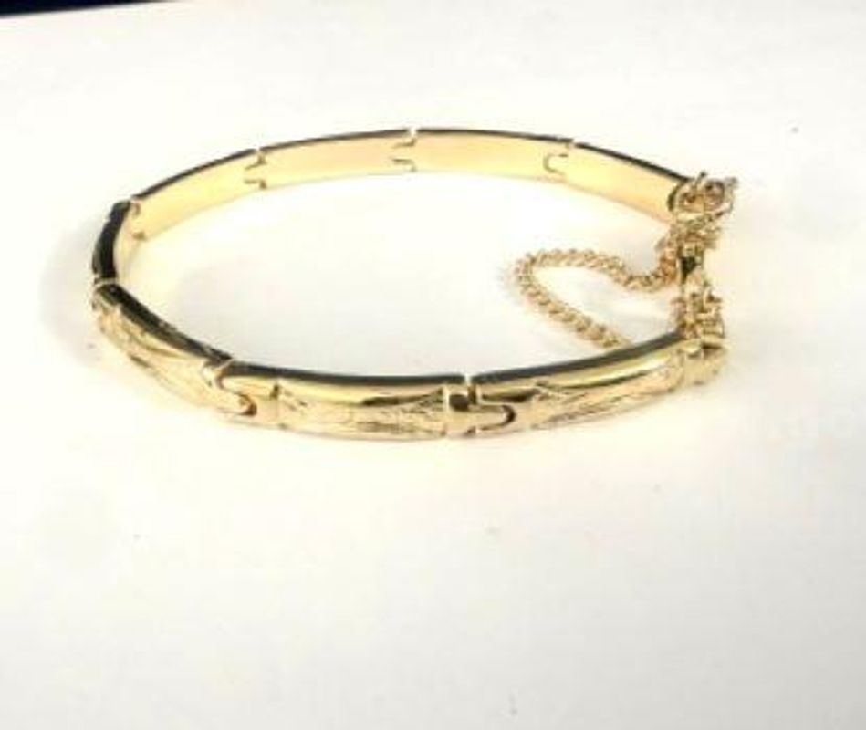 Gorgeous, 7 Inch, Ladies ID Link Bracelet W/Safety, Real 24k Gold Filled