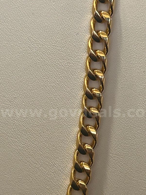Heavy, 20” Medium Square Link! 24K Real Gold Plated