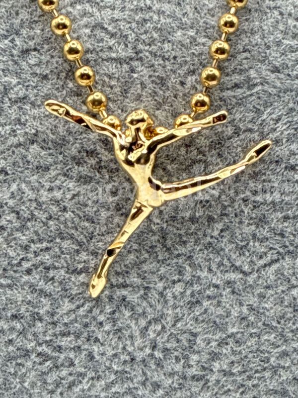 16 Inch, Beaded Necklace W/ 24K Real Gold Plated