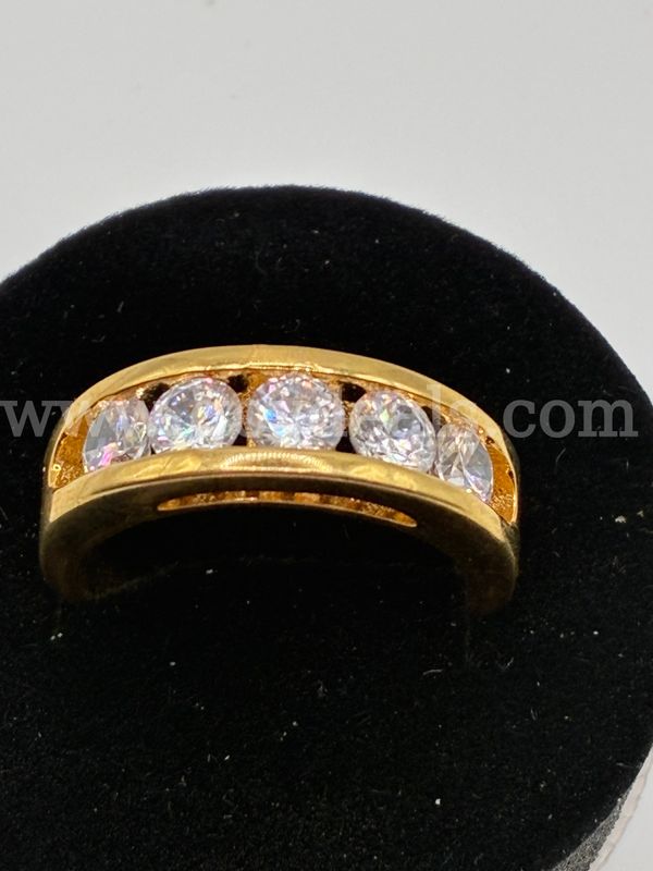 Size 9, 24k Real Gold Filled, CZ, Anniversary Band