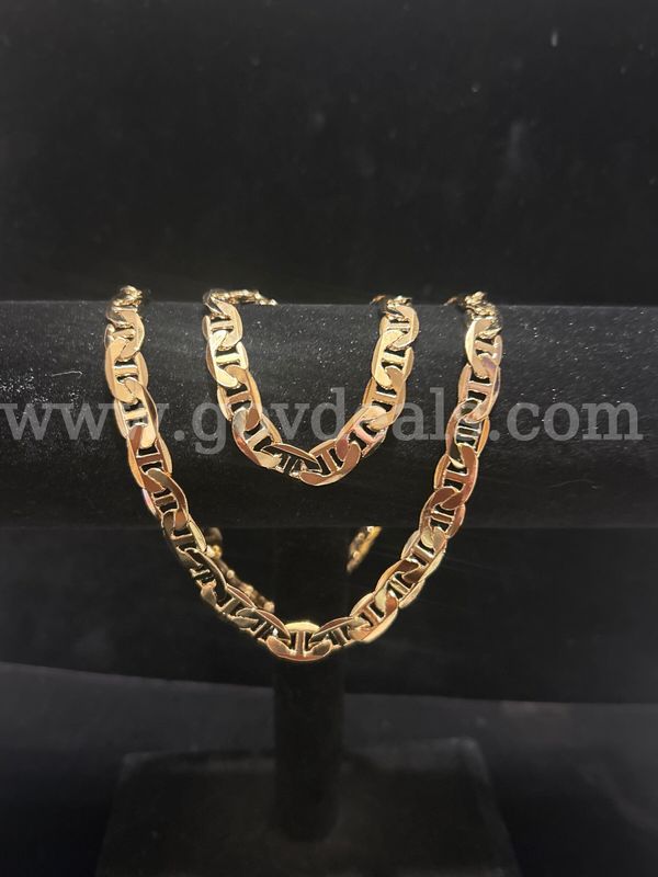 Magnificent 18” & 7”, Gucci Link SET REAL 24K Gold Plated.