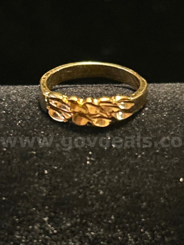Stunning, Size 4, Small Nugget, Stacker. 24k Real Gold Filled.