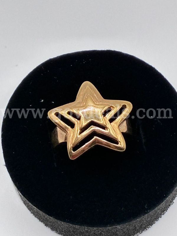 Size 3 3/4, Star, Stacker, Ring 24K Real Gold Filled