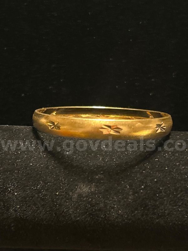 24k Gold, 2” Diameter, XSM , Starburst, Bangle, Bracelet. Read ⬇️