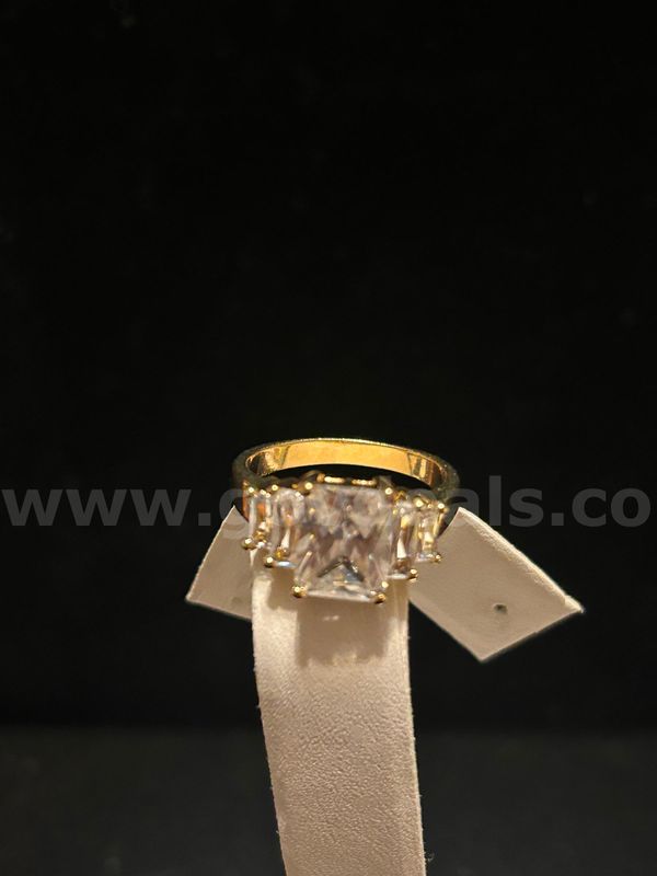 Size 9, Ladies’, Trilogy Ring, 24K Real Gold Filled.