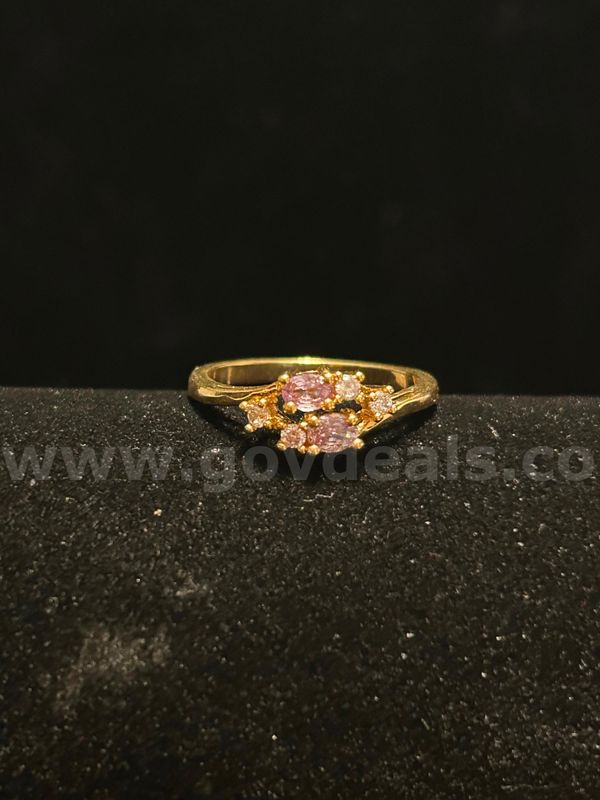 BIRTHSTONE RING! Size 10.25, Ladies, CZ, Oct. Ring. 24k Real Gold Filled.