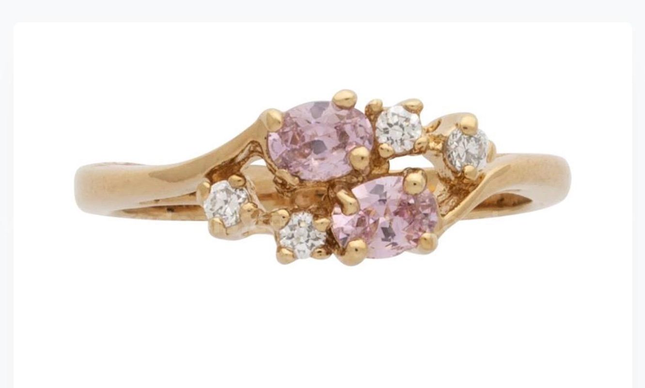 Size 4, Ladies, CZ, June Birthstone. 24k Real Gold Filled.