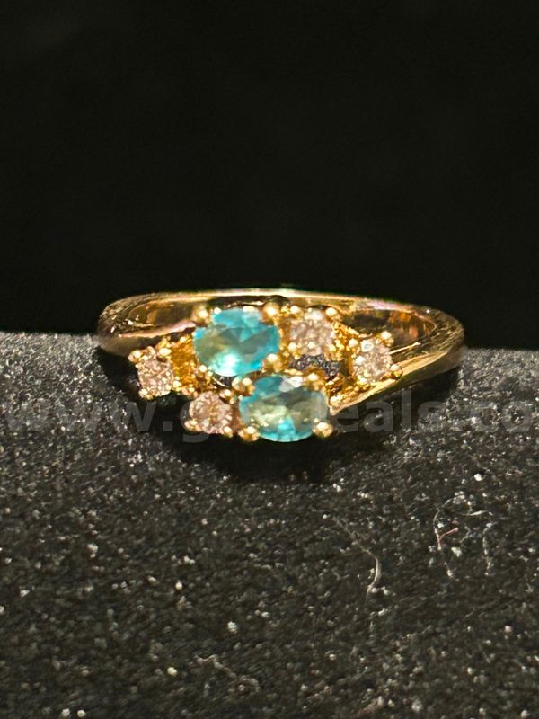 BEAUTIFUL BIRTHSTONE! Size 4, Ladies, CZ, Dec. Ring. 24k Real Gold Filled.