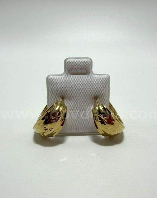 Beautiful, High Quality, Diamond Cut Hoop Earrings, 24k Real Gold Filled