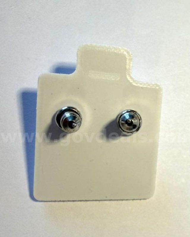 Gorgeous, Rhodium Clad (Silver), Tiny CZ Solitaire Brilliant Earrings