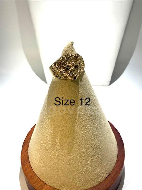 Beautiful, Men's, 24k Real Gold Filled, Size 12, Cougar Ring