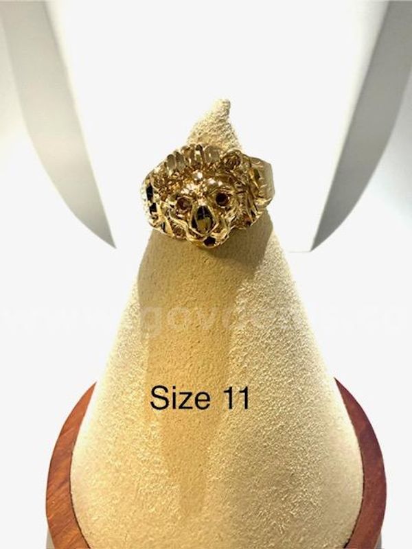 Beautiful, Men's, Size 11, 24k Real Gold Filled, Cougar Ring