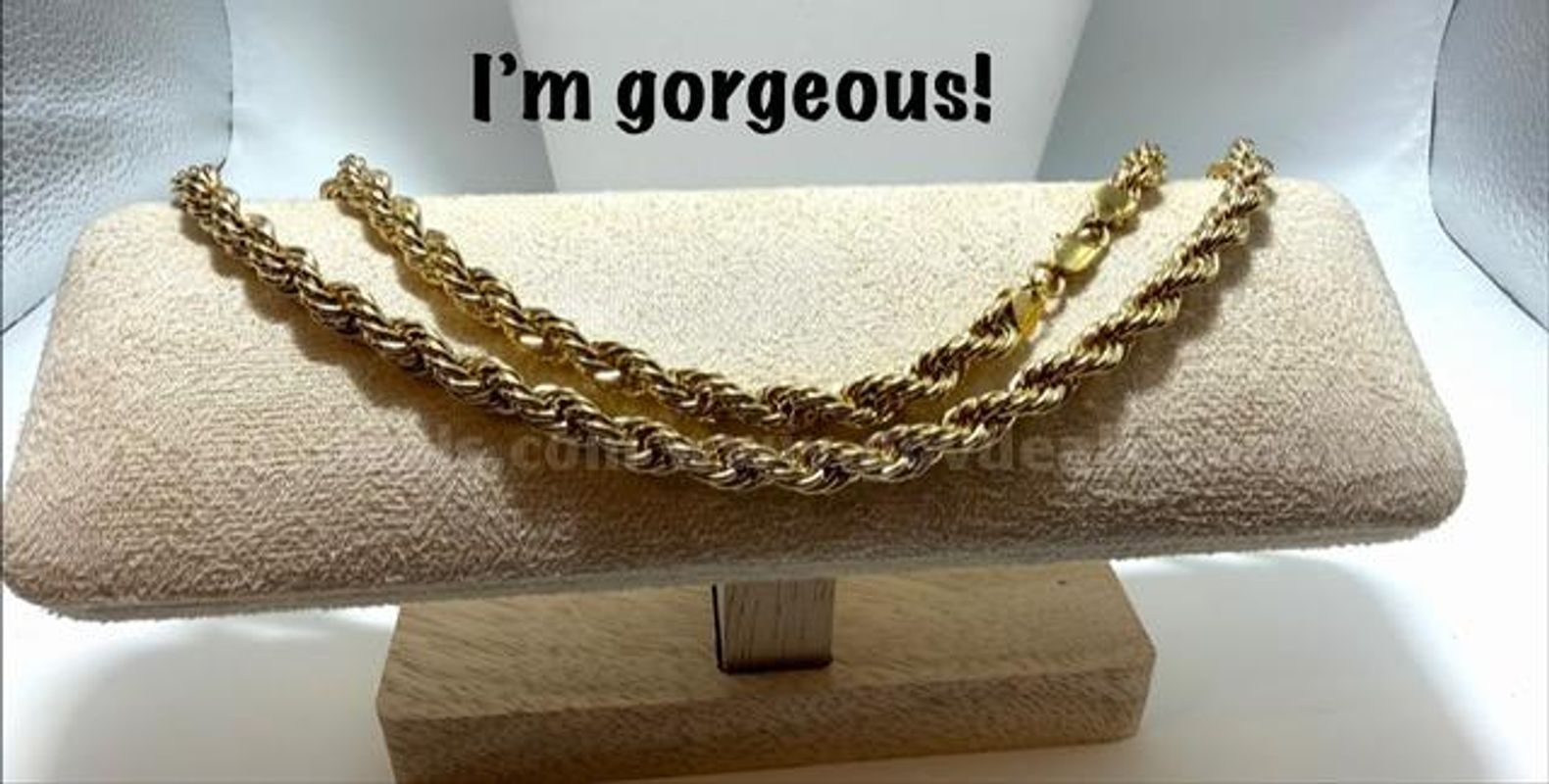 Gorgeous, 18 Inch, 7MM, Diamond Cut, Real 24k Gold Filled Rope Chain Necklace