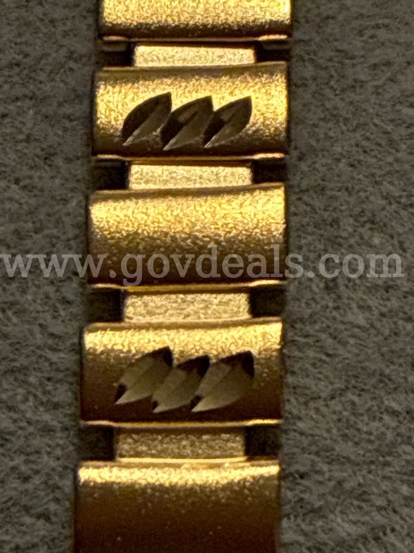 8” Men’s Diamond-cut Brick Link Bracelet 24K Real Gold Filled.
