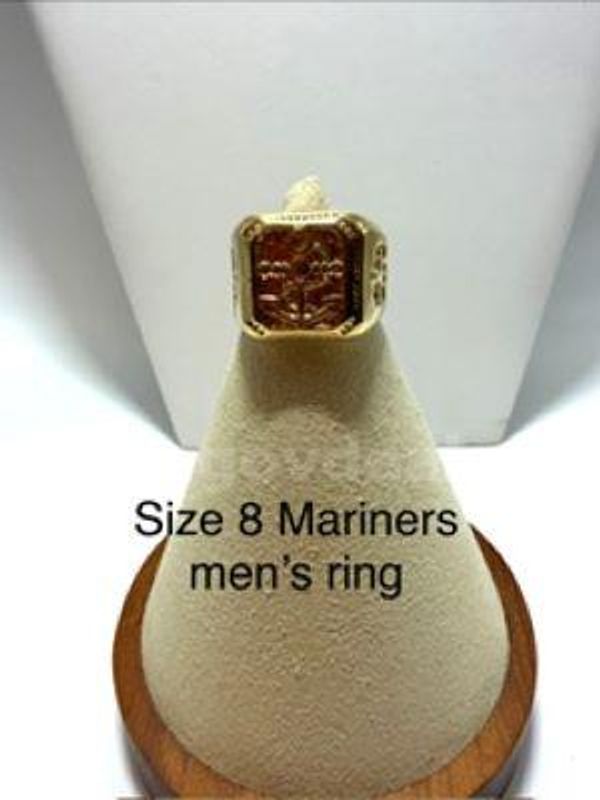 Men's, Size 8, Diamond Cut Mariners Ring, 24k Real Gold Filled