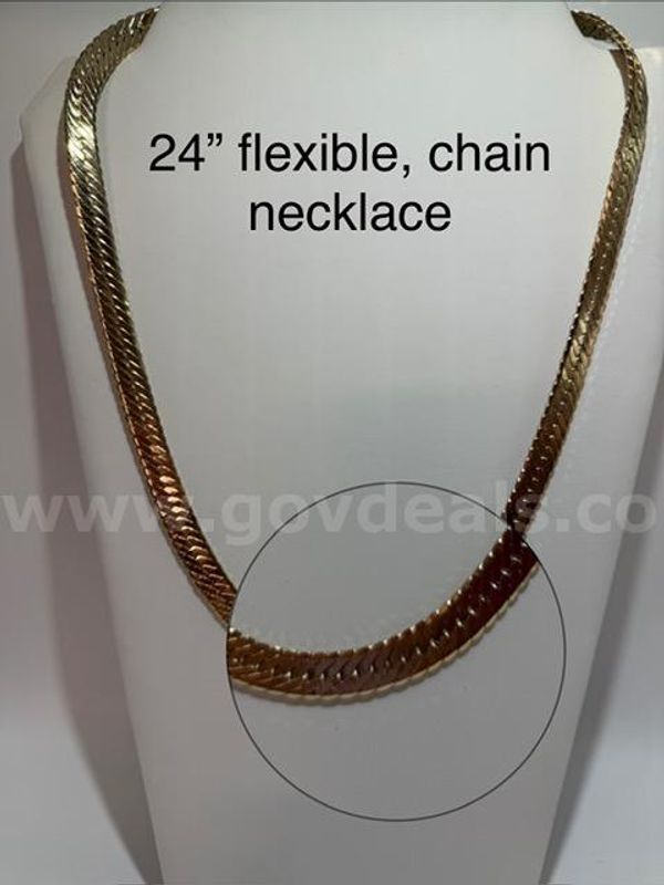 Gorgeous, 24 Inch, Flexible Chain Necklace, Real 24k Gold Filled